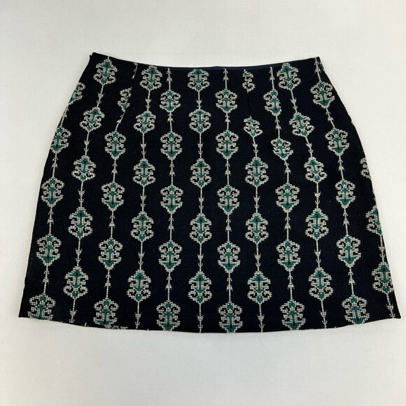Zara Basic Womens Straight Skirt Multicolor Paisley Side Zipper Mini Size Medium - Picture 2 of 10